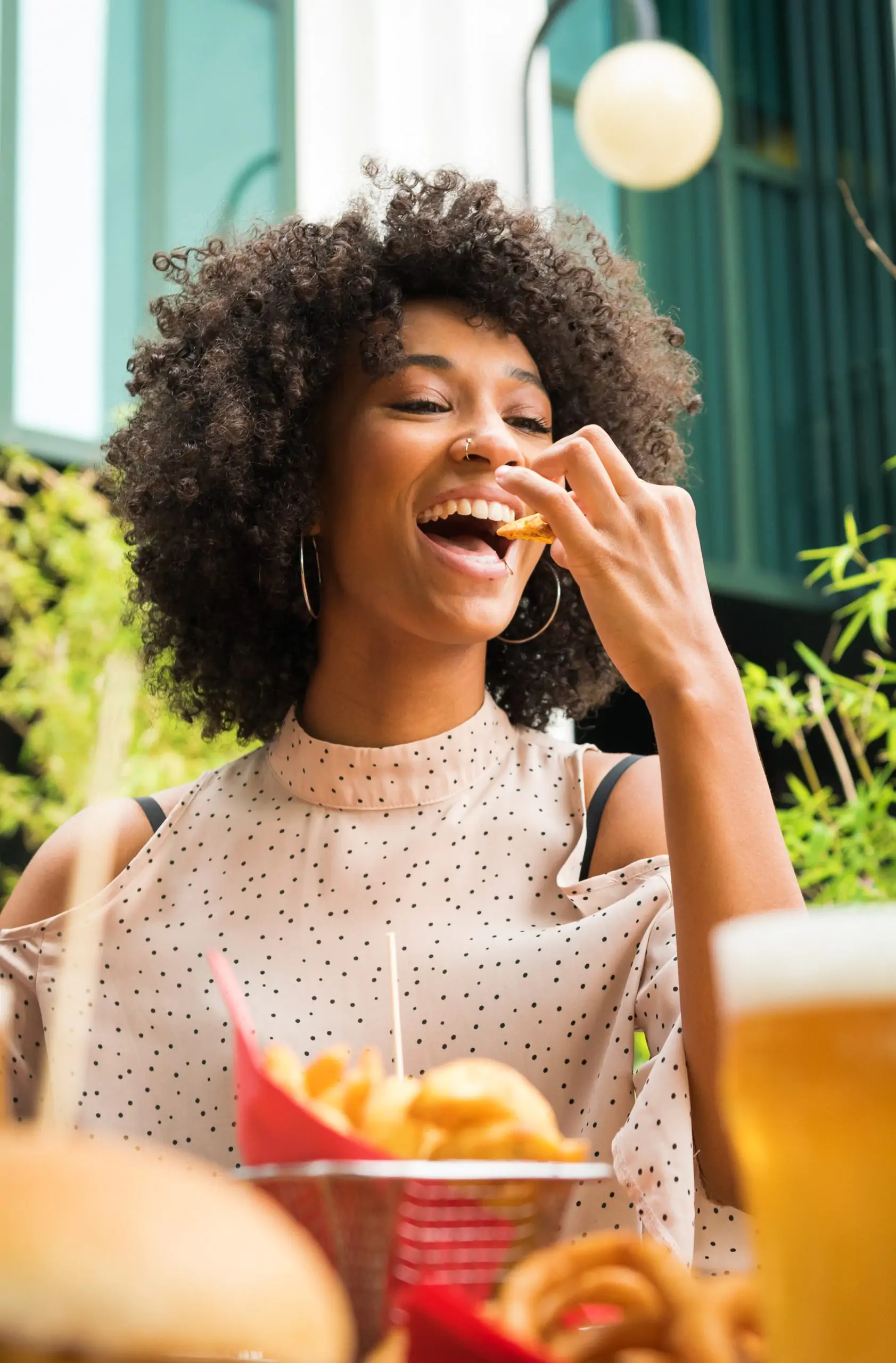 Woman eating